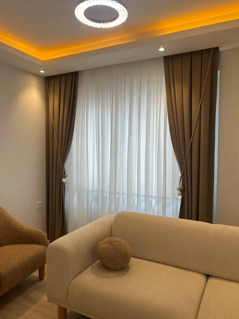 Salon fon perde takımı — salon, yemek alanı