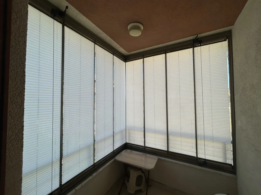 Balkon plise perde — kapalı balkon