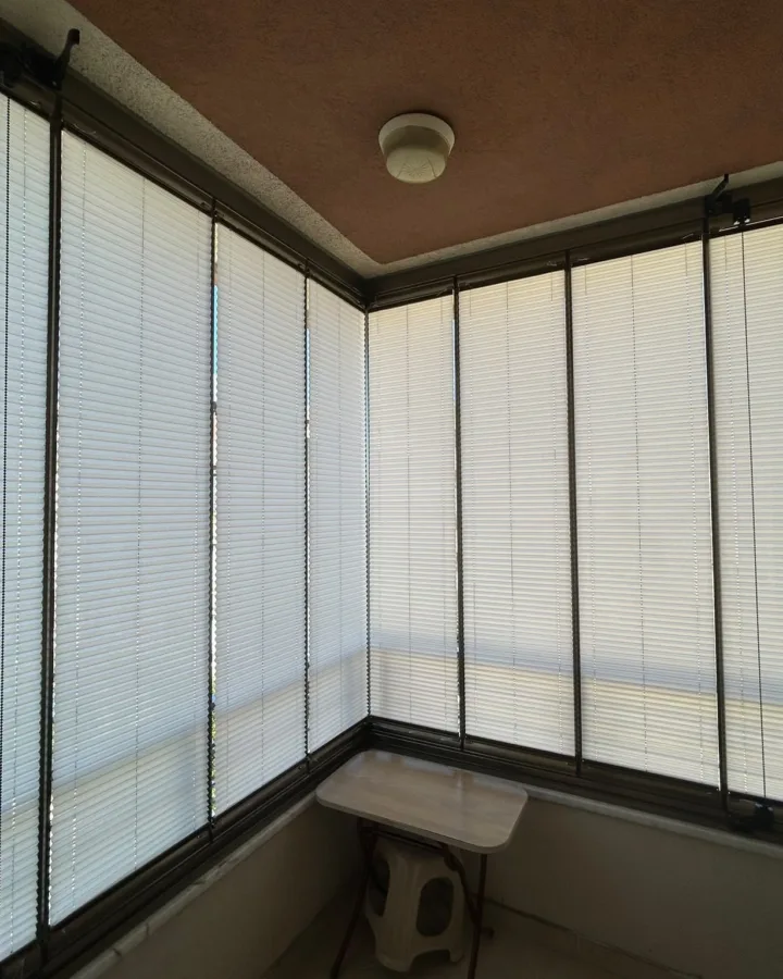 Balkon plise perde — kapalı balkon